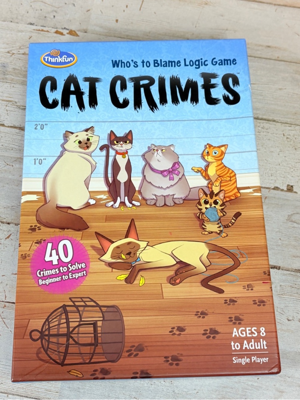 Thinkfun Who's To Blame Logic Game Cat Crimes 40 Crimes to Solve Complete